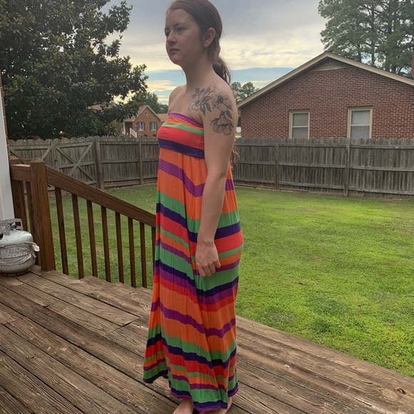 Willi Smith striped spandex tank dress - Picture 5 of 7